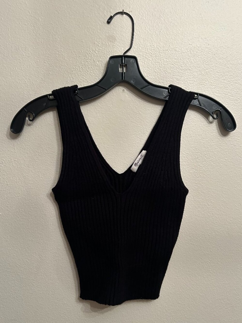 Madewell Black Sweater V-neck Tank Women's S